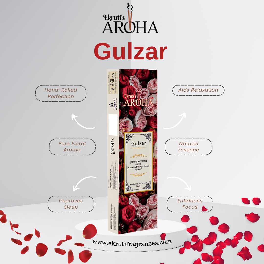 Aroha's Gulzar Premium Masala Incense Sticks - 50 Grams