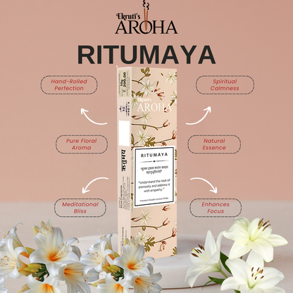 Aroha's Ritumaya Premium Masala Incense Sticks - 50 Grams