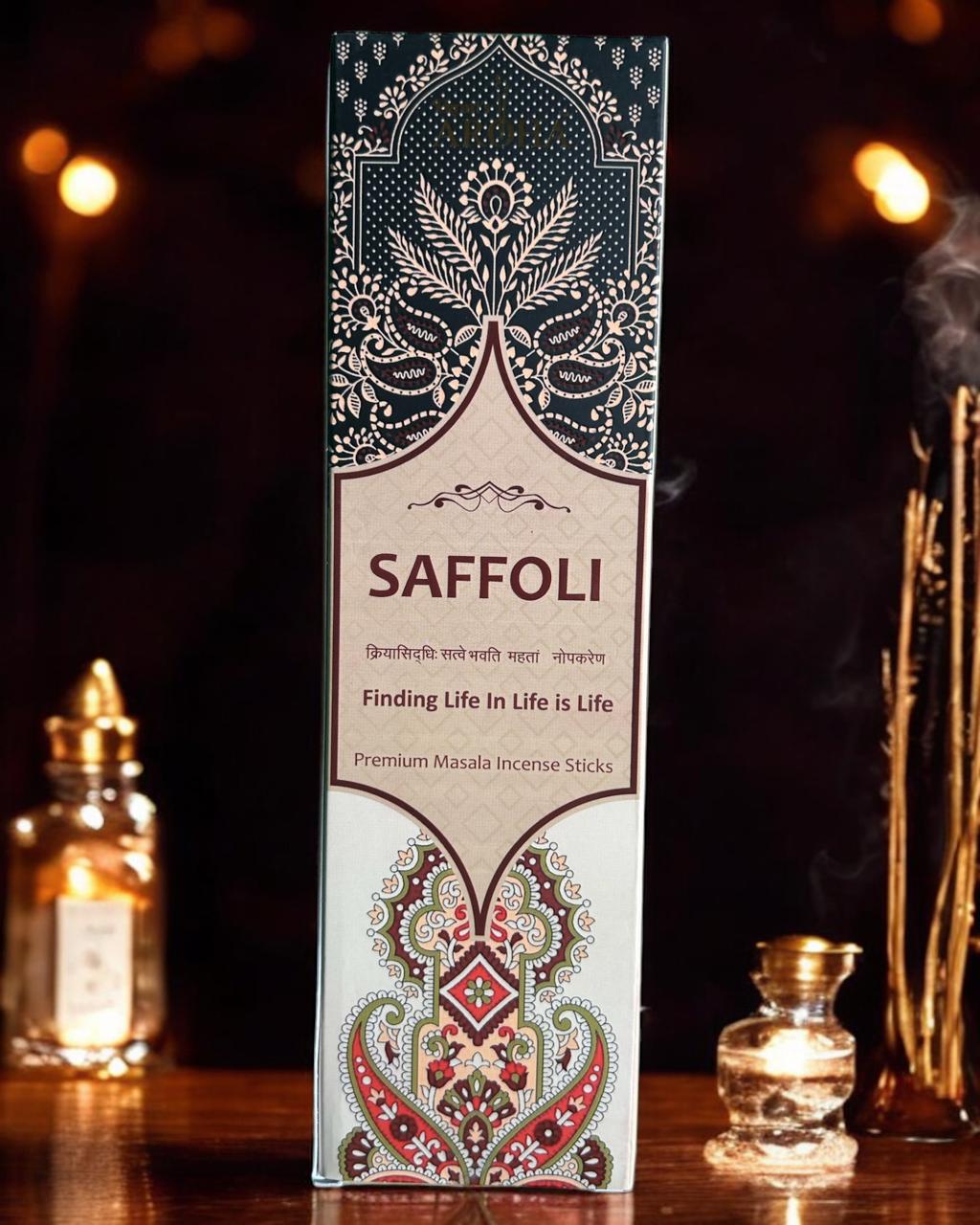 Aroha's Saffoli Premium Masala Incense Sticks - 50 Grams